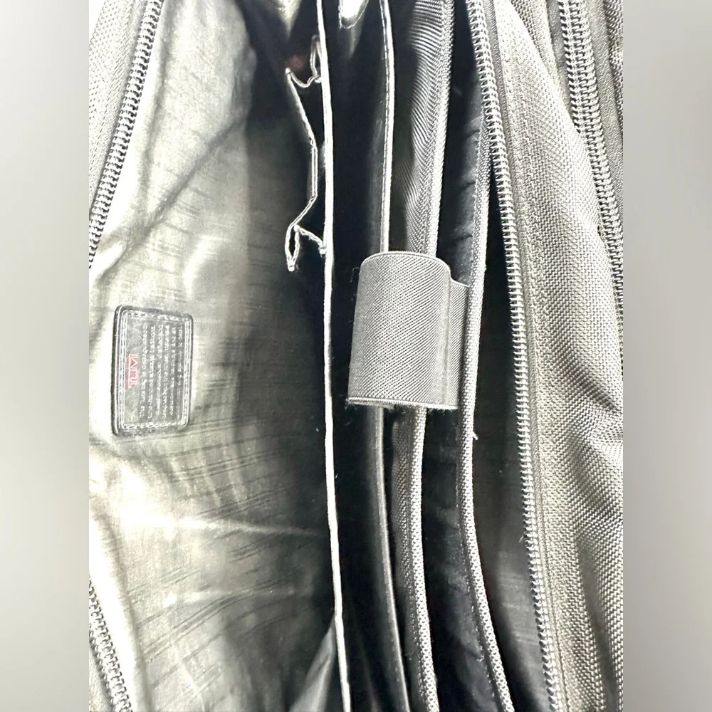 Tumi Black Ballistic Canvas Expandable Large Attaché Briefcase Laptop Bag Office